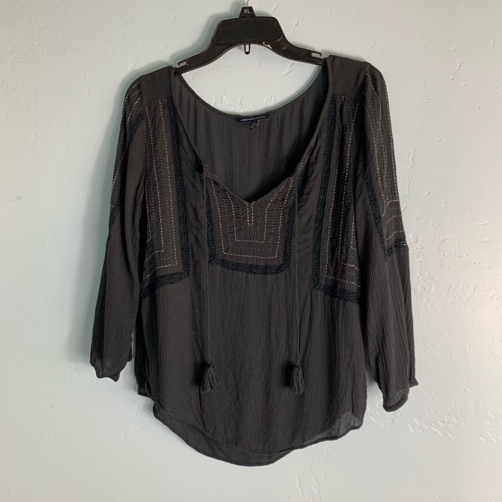 American Eagle Outfitters Navy Blue Blouse size Small